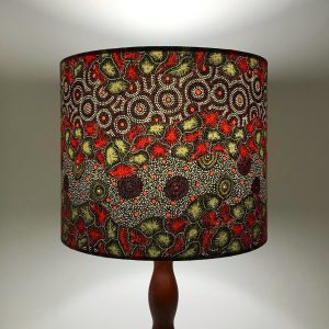 Wild Seeds and Waterhole lampshade with beautiful Indigenous artwork