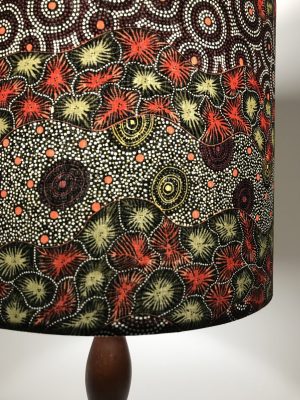 Wild Seeds and Waterhole lampshade with beautiful Indigenous artwork